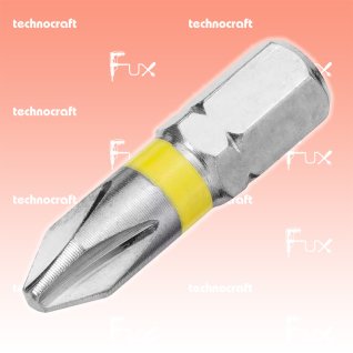 Technocraft PH2 Philips-Bits mit Farbring gelb, 25 mm, 10 Stück