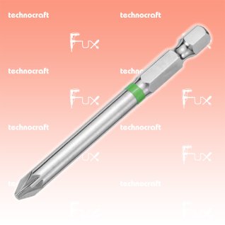 Technocraft PZ1 Pozidriv-Bits mit Farbring grün, 75 mm, 10 Stück