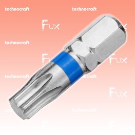 T10 Torx-Bits mit Farbring blau, 25 mm, 10 Stück